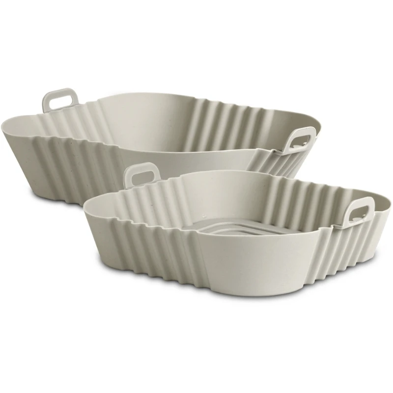 Silikonformen, quadratisch | 2er-Set | 18×18 cm + 21×21 cm 13721AG by Airfryer color Grijs