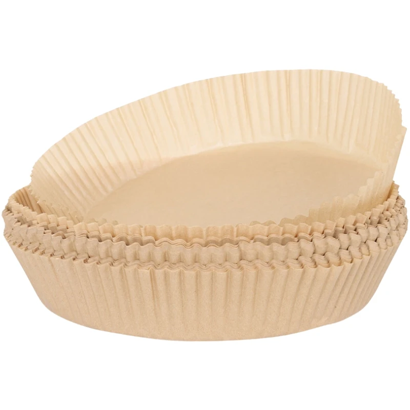Backpapier für Heißluftfritteuse | Rund | 100 Stück 14134AG by Airfryer color Vit/Natur