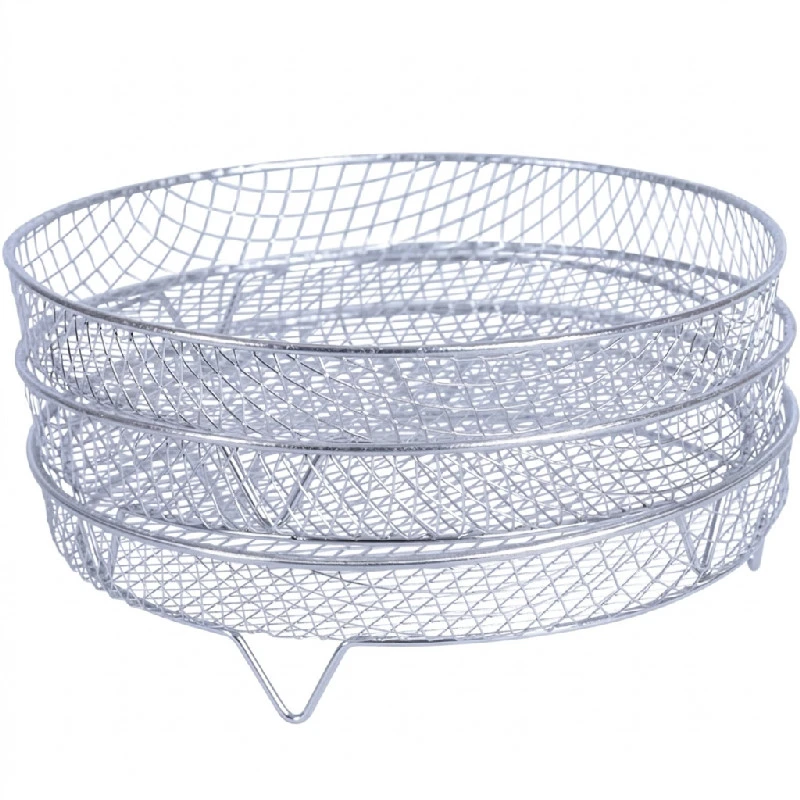 Airfryer Rack | 3-stöckiges Rost | Rund 14361AG by Airfryer color Silver/Metall