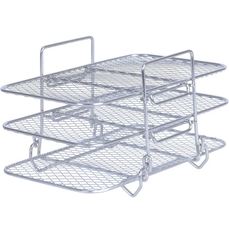 Airfryer Rack | 3-lagiger Gitterrost | Rechteckig 14362AG by Airfryer color Silver/Metall