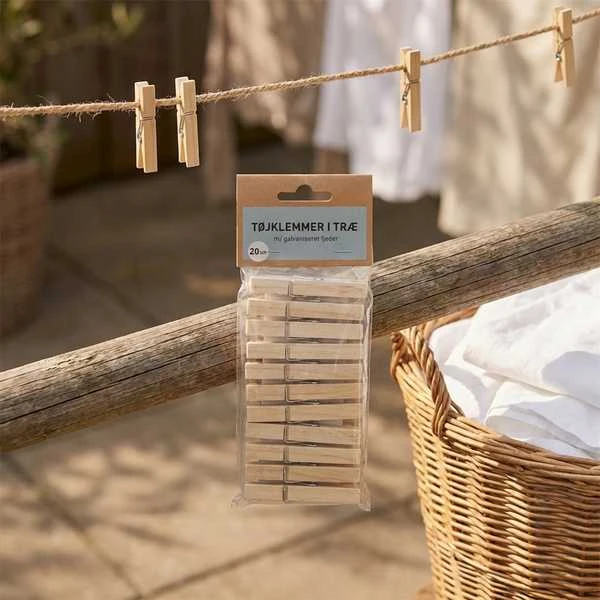 Wäscheklammern aus Holz, 20 Stk. | CC Hansen 1723AG by CC Hansen color Assorterad
