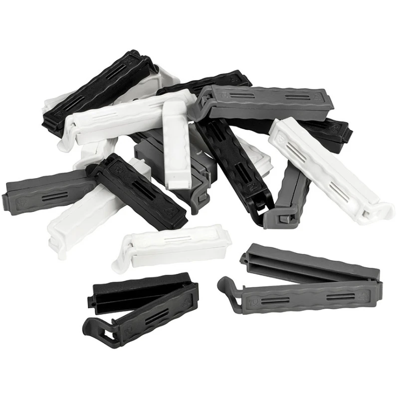 Beutelclips in zwei Größen 20 Stück 214682AG by Plast1 color Svart