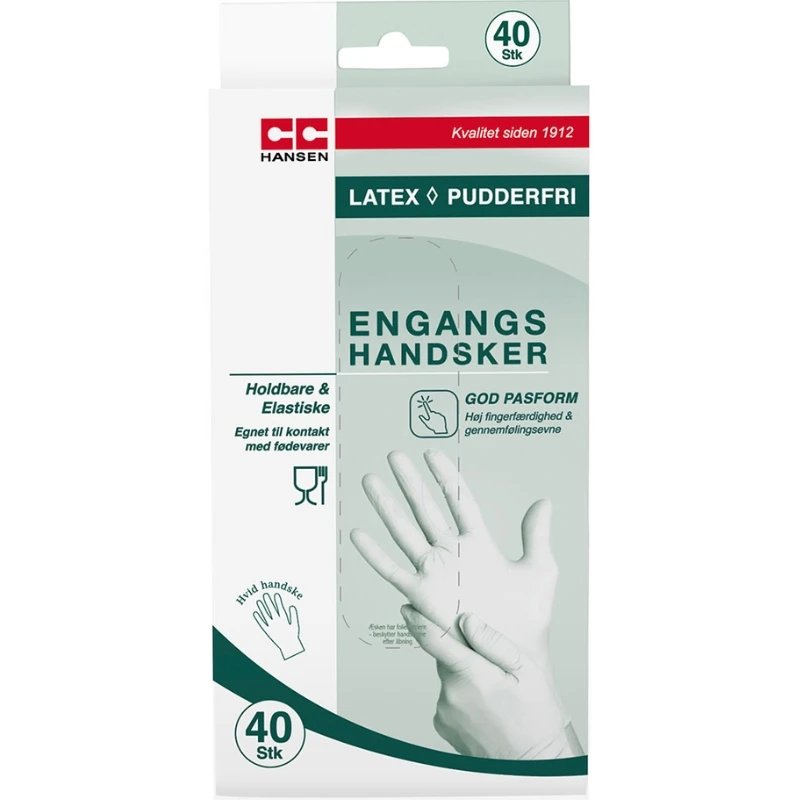 Latex-Einweghandschuhe 40 Stk. CC Hansen 4745AG by CC Hansen color Svart