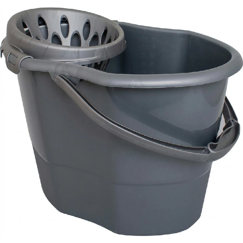Wischeimer mit Auswringer | Recycling-Kunststoff | CC Hansen 5424AG by CC Hansen color Svart