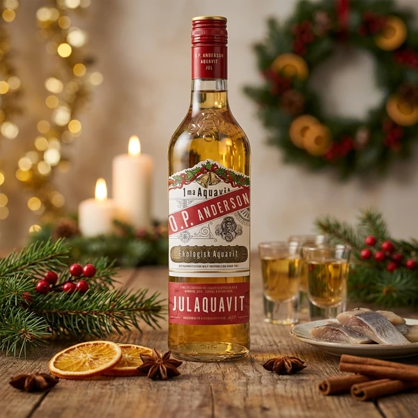 O.P. Anderson Jule Akvavit 2025 Bio 70 cl 1020412 by OPANDERSON color Svart