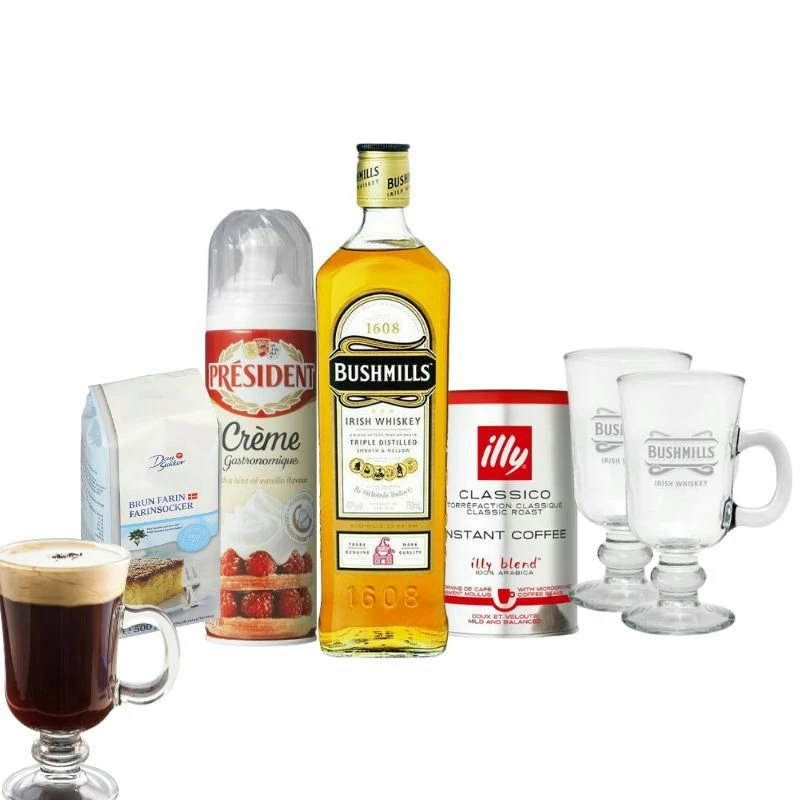 Bushmills Irish Coffee Set mit Gläsern Bundle119 by Bundle color Svart