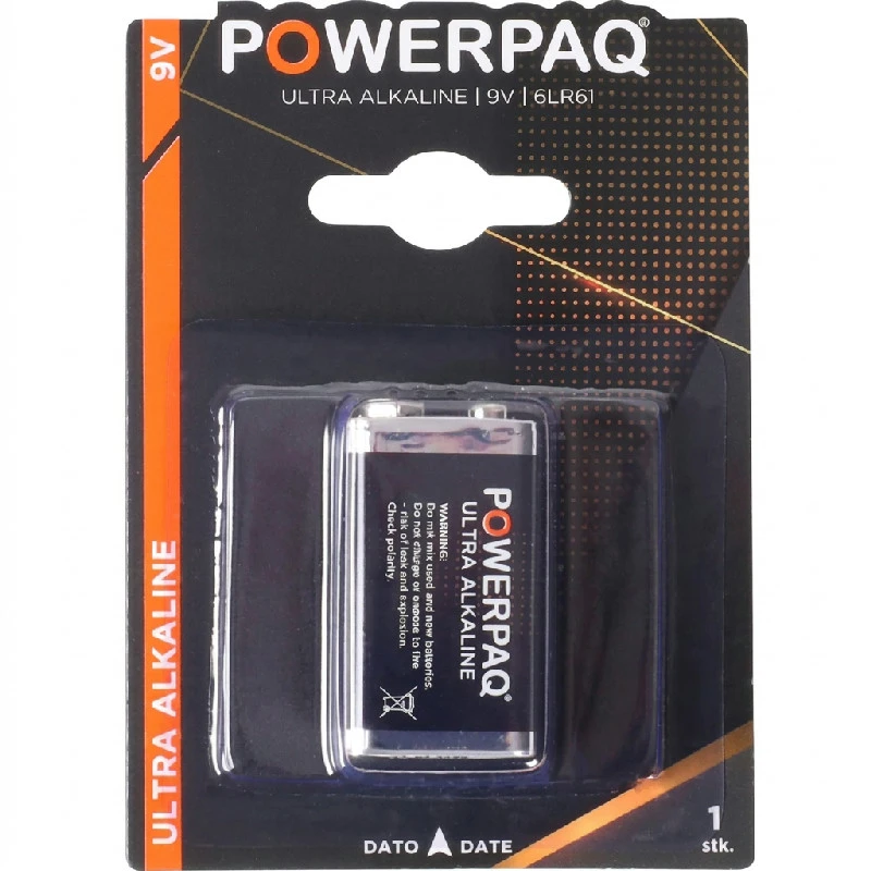 PowerPaq Ultra Alkaline 9V-Batterie 1 Stk. 12926AG by PowerPaq color Svart/guld