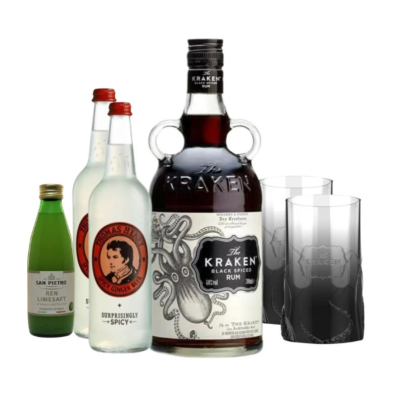 Kraken Dark 'n' Stormy Cocktail-Set mit Gläsern Bundle120 by Bundle color Svart