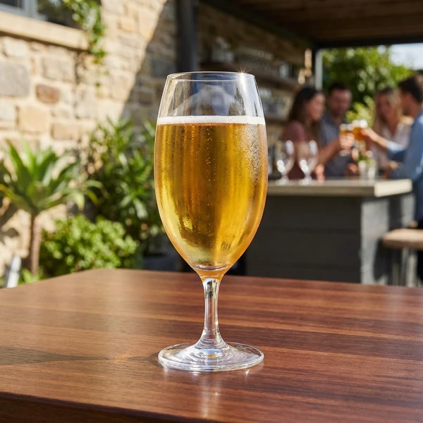 Premium Bierglas auf Fuß 47 cl - Kunststoff 7010 by GraMonty color Svart