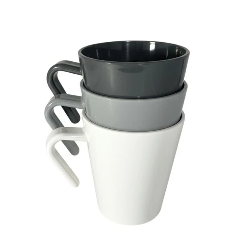 Kaffeebecher Stapelbar 30 cl Dunkelgrau PP-Kunststoff BPA-frei 8538-DARK GREY by GraMonty color Svart