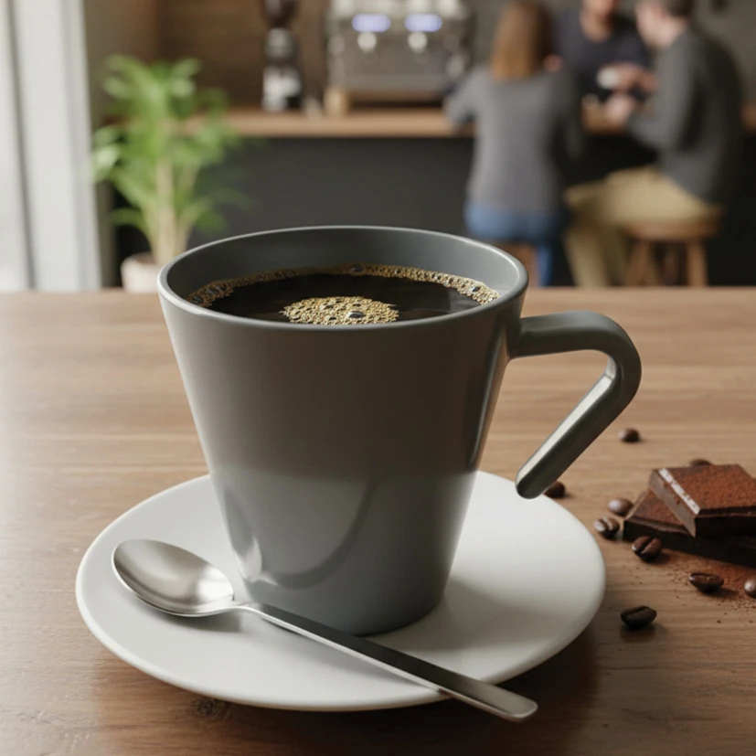Kaffeebecher Stapelbar 30 cl Grau PP-Kunststoff BPA-frei 8538-GREY by GraMonty color Svart
