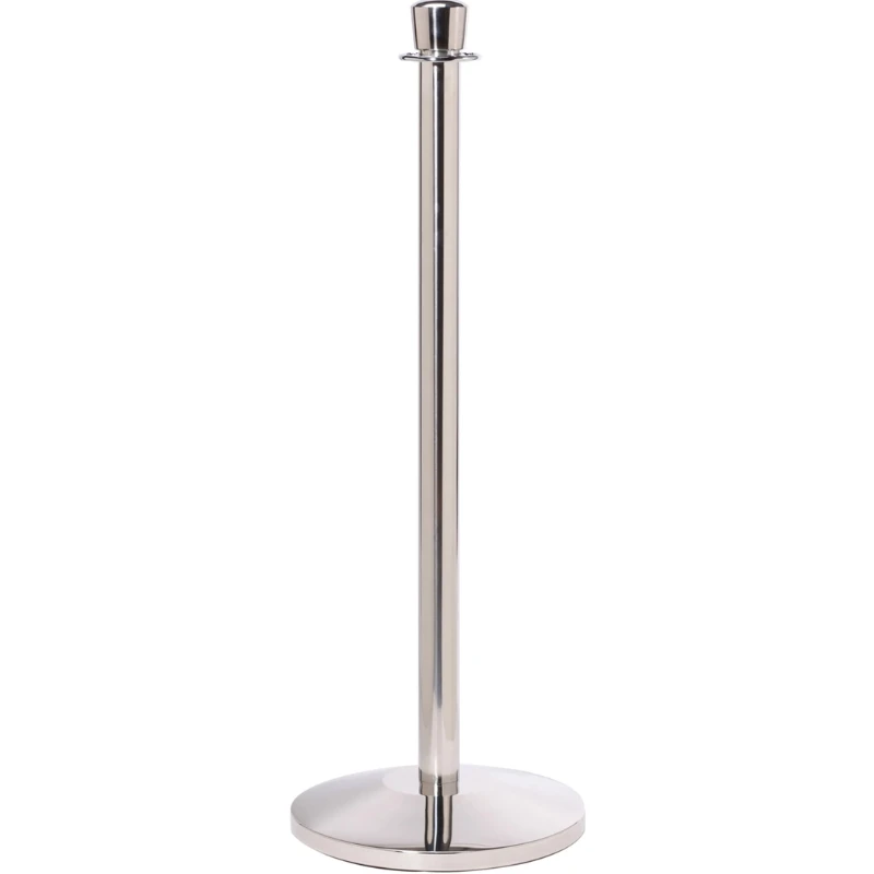 Absperrständer aus Edelstahl, Silber 100 x 35 cm AF610 by Barlife color Svart