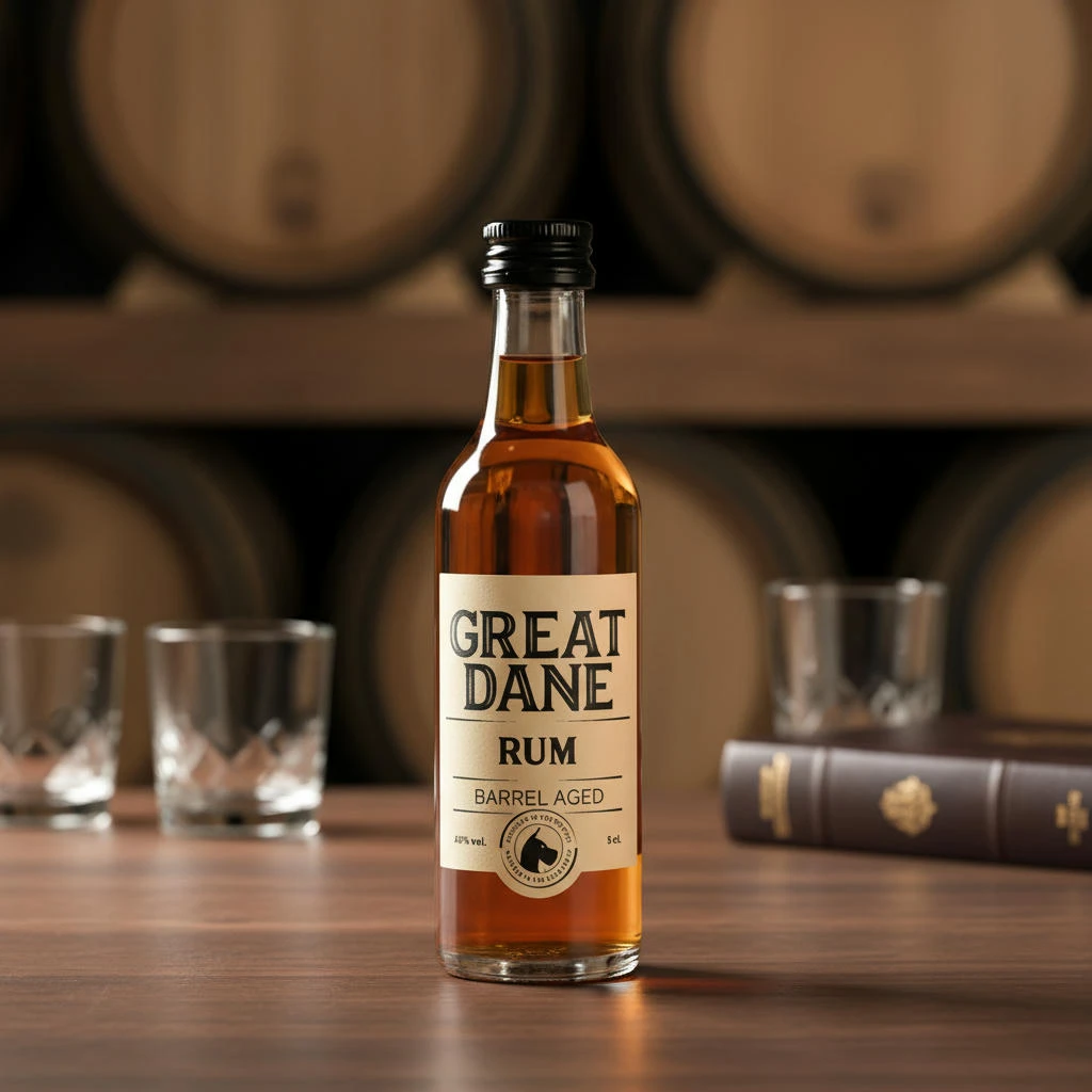 Great Dane Barrel Aged Rum FL 5 70 cl 54506 by GREATDANE color Svart