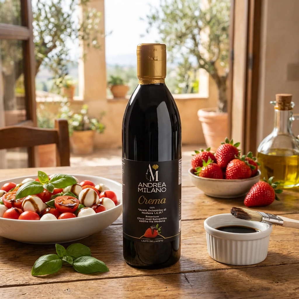 Bio Balsamico Glaze 50 cl Andrea Milano 261020 by ANDREA M color Svart