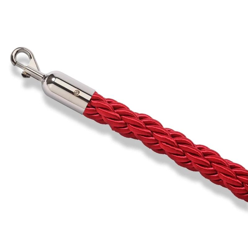 Absperrseil, Rot geflochten m. silbernem Klickverschluss 200 cm AF641 by Barlife color Röd