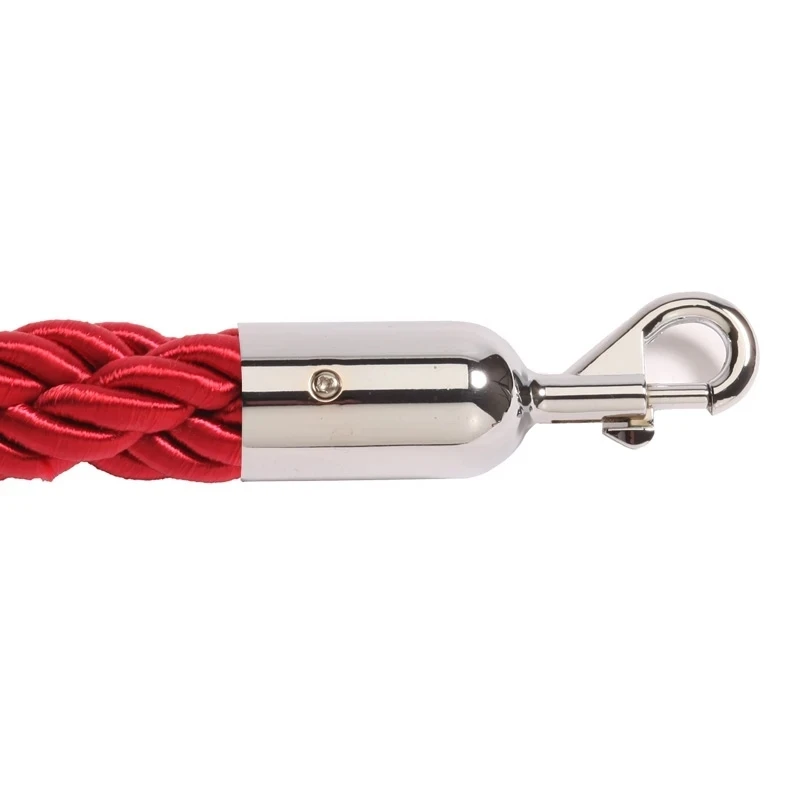 Absperrseil, Rot geflochten m. silbernem Klickverschluss 200 cm AF641 by Barlife color Röd