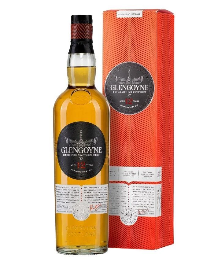 Glengoyne 12 YO Highland Single Malt FL 70 55412 by GLENGOYNE color Svart