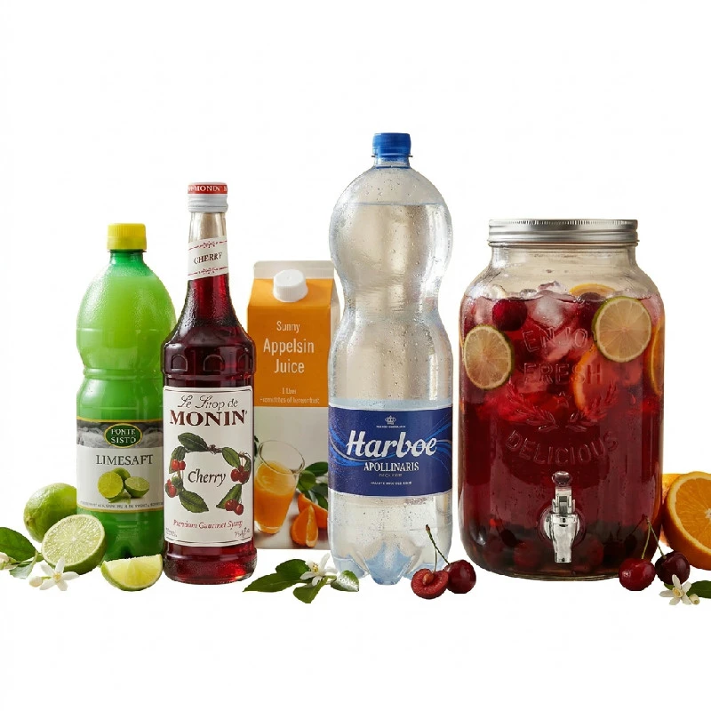 Ruby Citrus Fizz – Alkoholfreies Cocktail-Set mit Getränkespender Bundle139 by Bundle color Svart