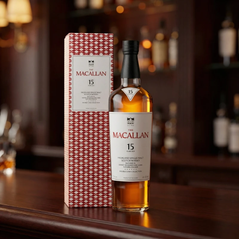 Macallan Double Cask 15 YO Speyside Single Malt 70 cl 58010 by MACALLAN color Svart
