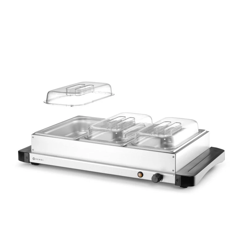 Warmhalteplatte Hendi 40°C bis 75°C - 657x381x(H)161 201749 by Hendi color Silver