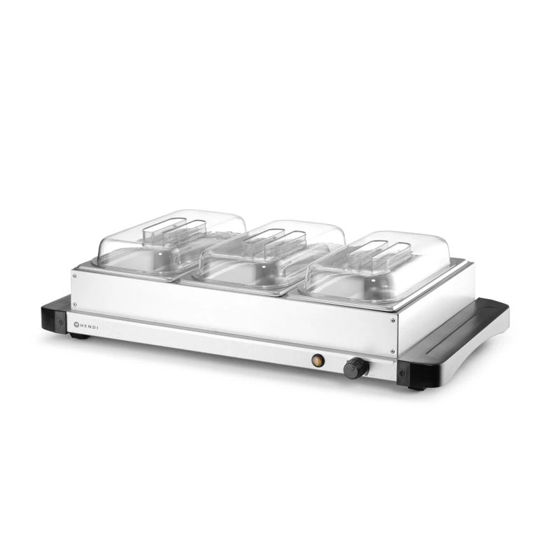 Warmhalteplatte Hendi 40°C bis 75°C - 657x381x(H)161 201749 by Hendi color Silver