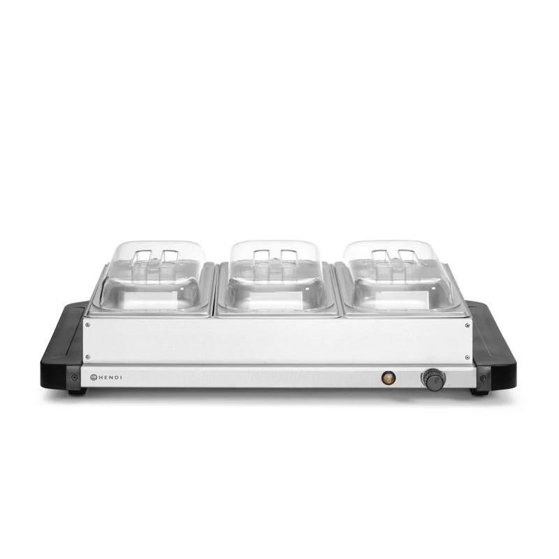 Warmhalteplatte Hendi 40°C bis 75°C - 657x381x(H)161 201749 by Hendi color Silver