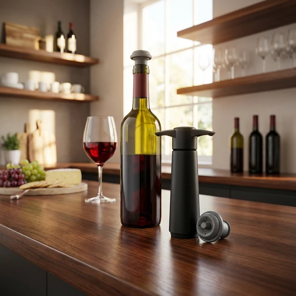 Vacu Vin Wine Saver mit 2 Stopfen 09814606 by Vacu Vin color Svart