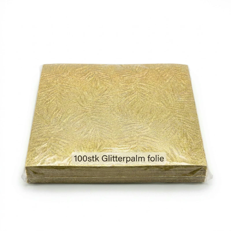 100stk Glitterpalmfolie 96-0183 by Inn Sale color Svart