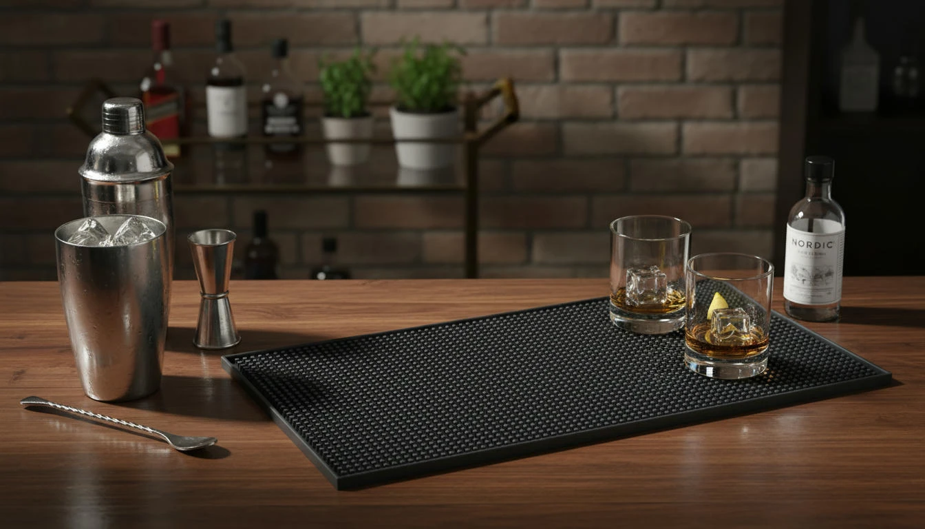 Barmatte 30x45 - Deluxe Schwarz Gummi BTBL3625 by NORDIC color Svart