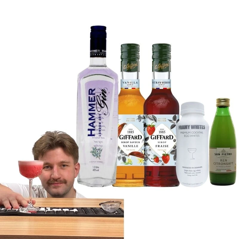 Strawberry-Vanilla Gin Sour - Cocktail-Set Bundle145 by Bundle color Svart