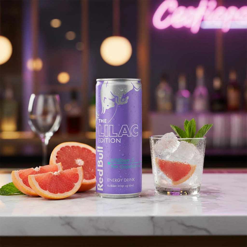 Red Bull Lilac Edt. - Pink Grape 25cl 66585 by REDBULL color Svart