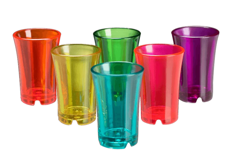Bunte Shotgläser aus Polycarbonat 100202 by GLASS4EVER color Svart