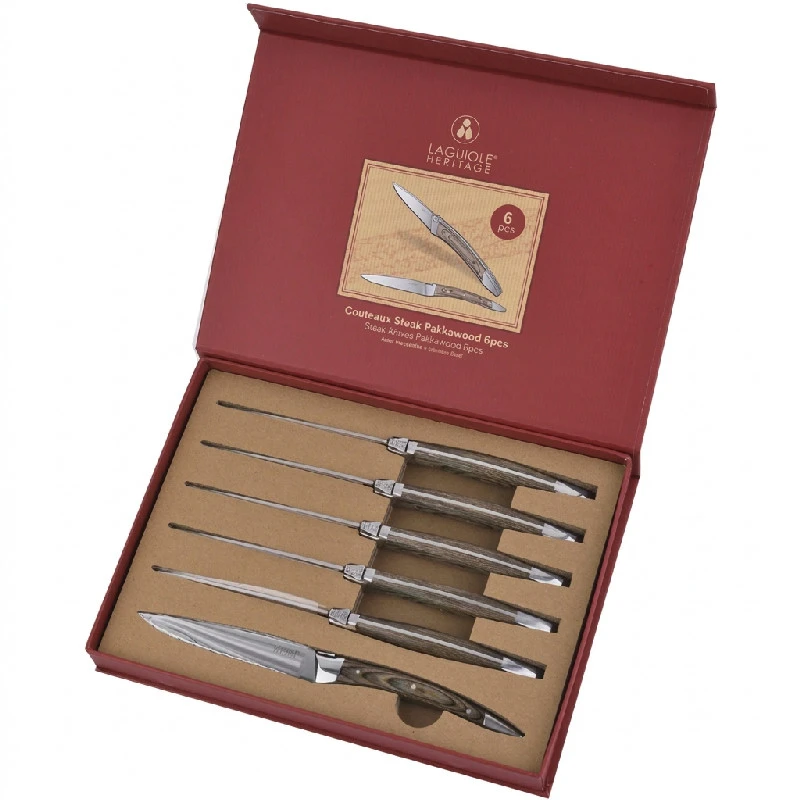 Laguiole Heritage Steakmesser, 6er-Set 40273025 by Laguiole color Svart
