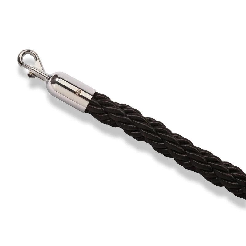 Absperrseil 200cm Schwarz/Silber Gedreht AS642 by Barlife color Svart