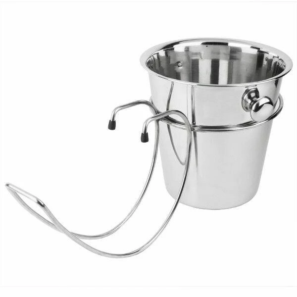 Weinkühler-Halterung aus Edelstahl für den Tisch 9790 by Drink color Silver