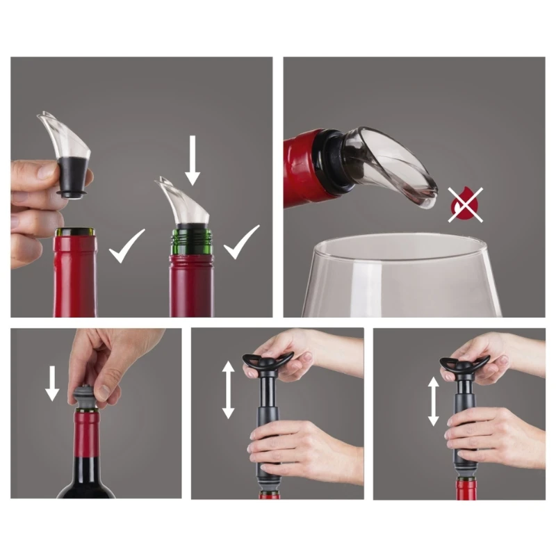 Vacu Vin Wine Saver Concerto Geschenkset 5-teilig V09876606 by VACUVIN color Svart