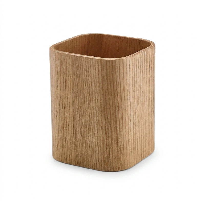 Besteckhalter Helles Furnierholz 9 x 9 x 11cm WVCH-9L by Genware color Svart