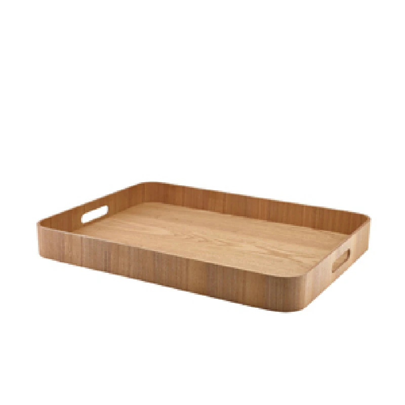 Kellnertablett Helles Holzfurnier 55 x 40 cm WVT-B5540L by Genware color Svart
