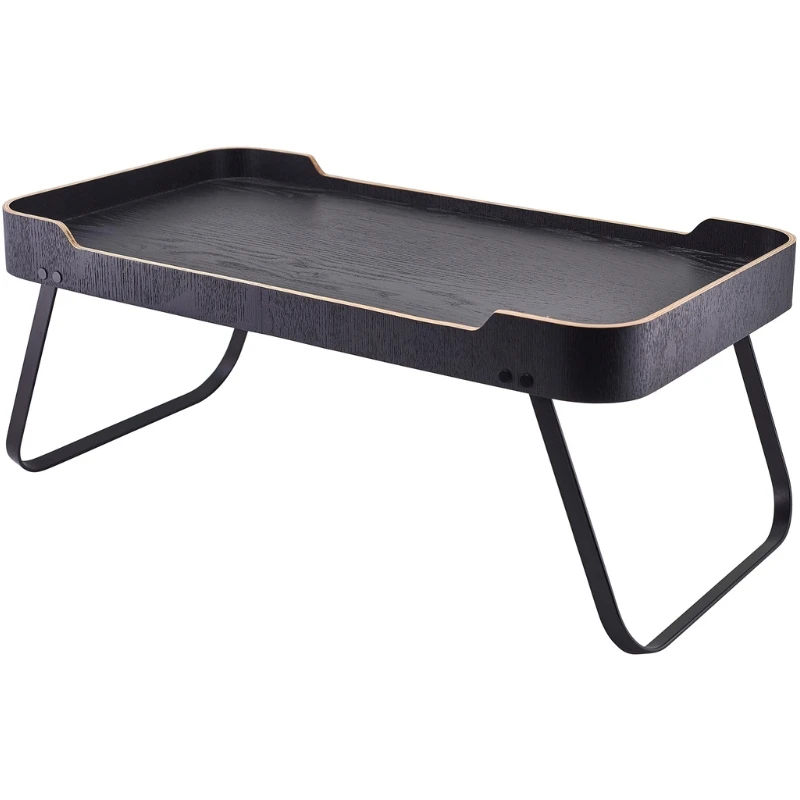 Roomservice-Tablett Schwarzes Holzfurnier 59 x 30 x 23cm WVT-RS5930BK by Genware color Svart