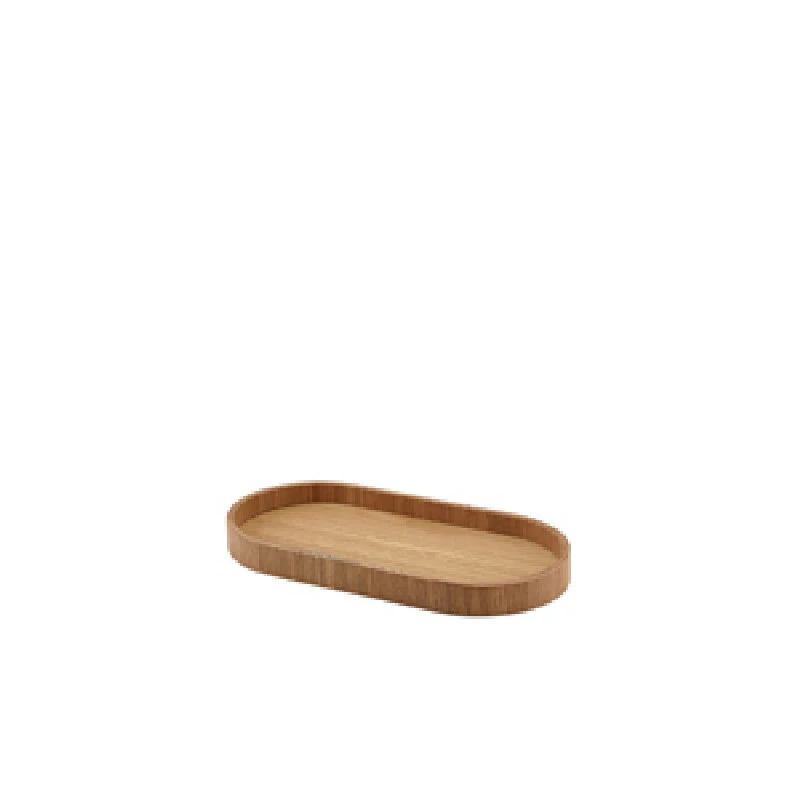 Serviertablett Oval Helles Furnierholz 23 x 11 cm WVT-V23L by Genware color Svart