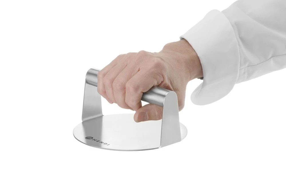 Smash Burger Presse aus Edelstahl Ø16 cm 513132 by Hendi color Svart