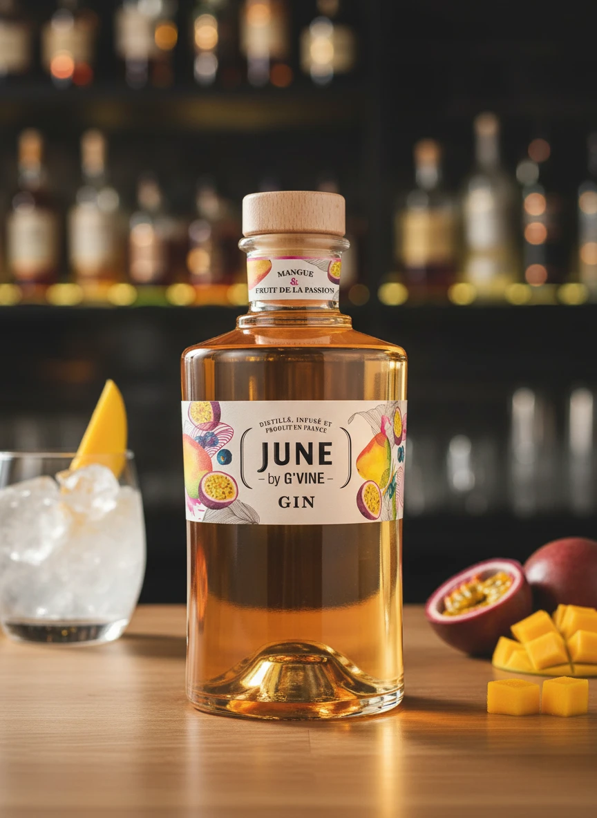 June Mango & Passionfruit Gin 37,5% 70 cl L-66-922-00  color Svart