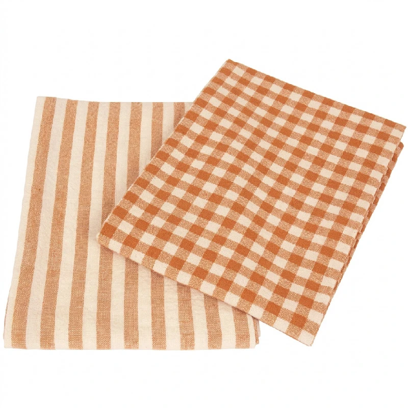 Küchenhandtücher 2er-Pack Rut/Rand HOME 50x70 cm 148497  color Geel