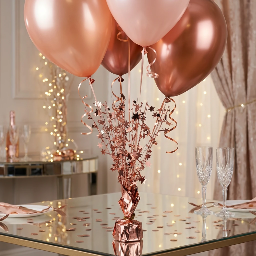 Ballongewicht Roségold Stein 32 cm 491020450  color Svart