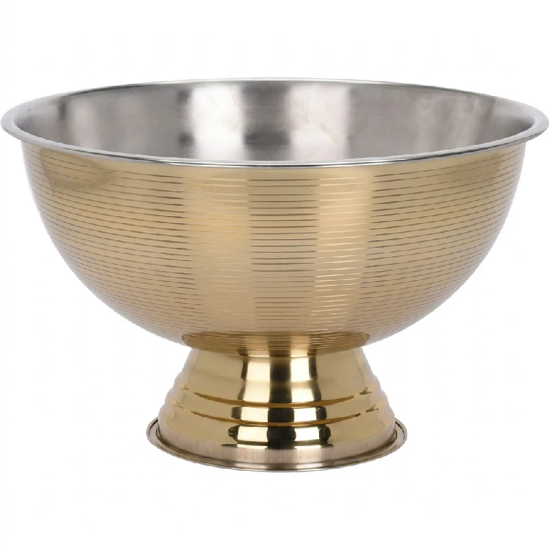 Champagnerbowle Gold mit Streifen Ø39,5cm A12405880  color Svart