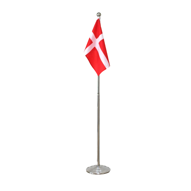 Dannebrog Bodenflagge aus Metall höhenverstellbar 108-192 cm 4200090  color Svart