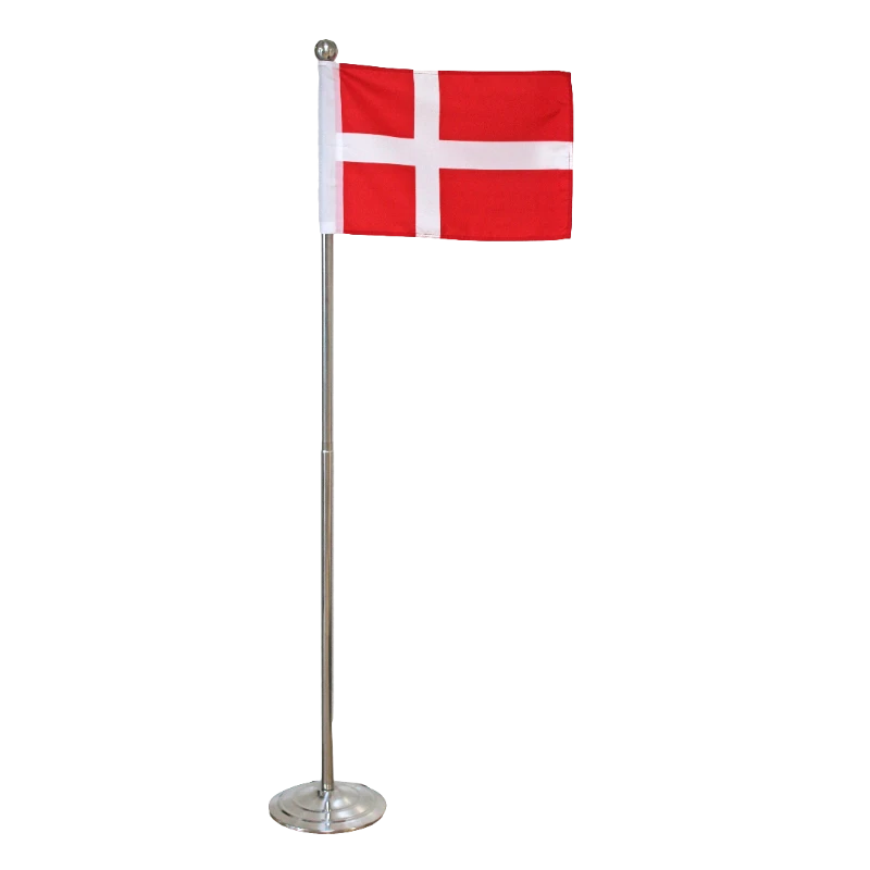 Dannebrog Bodenflagge aus Metall höhenverstellbar 108-192 cm 4200090  color Svart