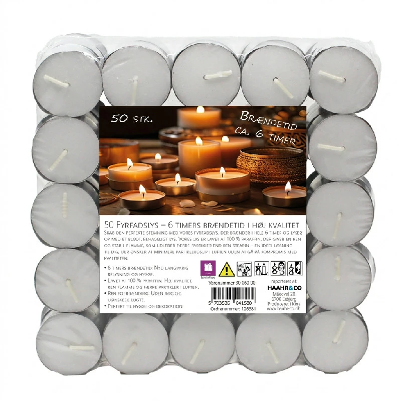 Teelichter 6 Stunden – 50 Stk. 3006002  color Svart