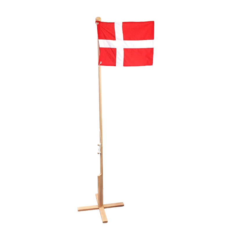 Standflagge aus Buche Dannebrog 170 cm 4200087  color Svart