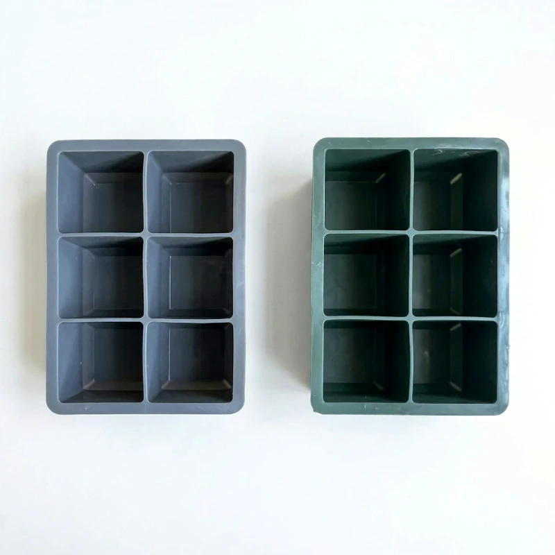Eiswürfelform für 6 große Eiswürfel Silikon 16,5x11,5x5 cm 9007226  color Svart